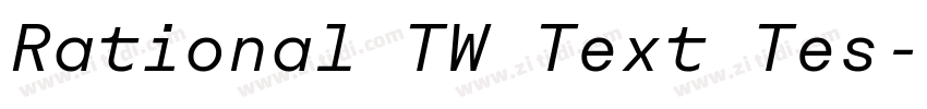 Rational TW Text Tes字体转换 Rational TW Text Tes字体转换